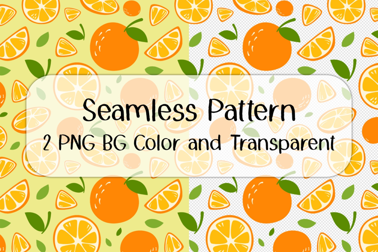 Orange Seamless Pattern PNG