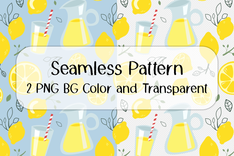Lemon Seamless Pattern PNG