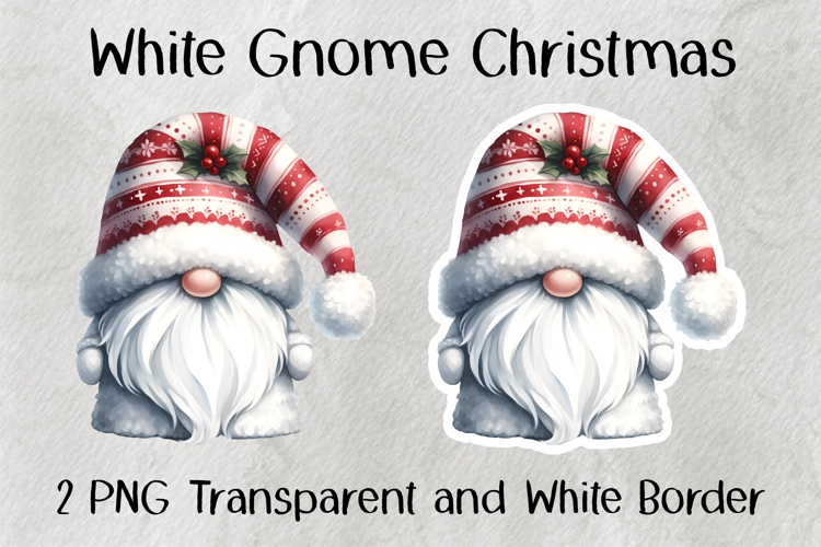 White Gnome Christmas PNG