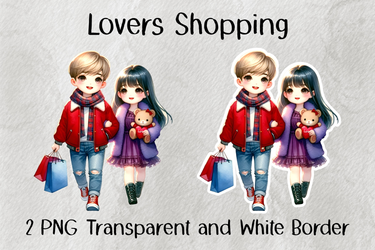 Lovers Shopping PNG