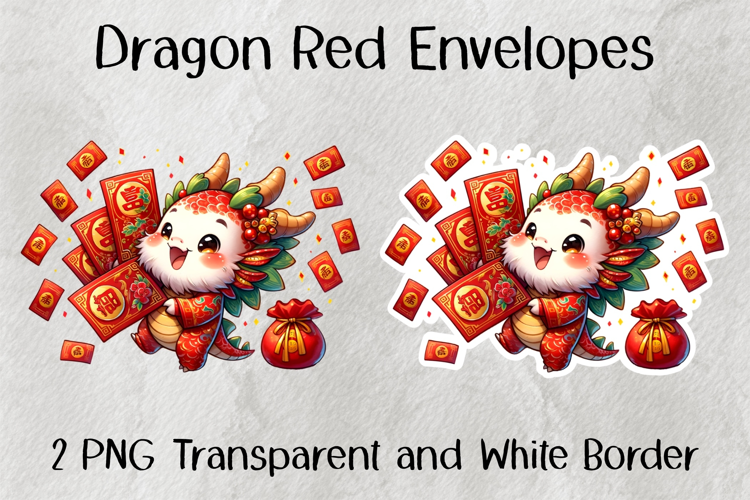 Dragon Red Envelopes PNG
