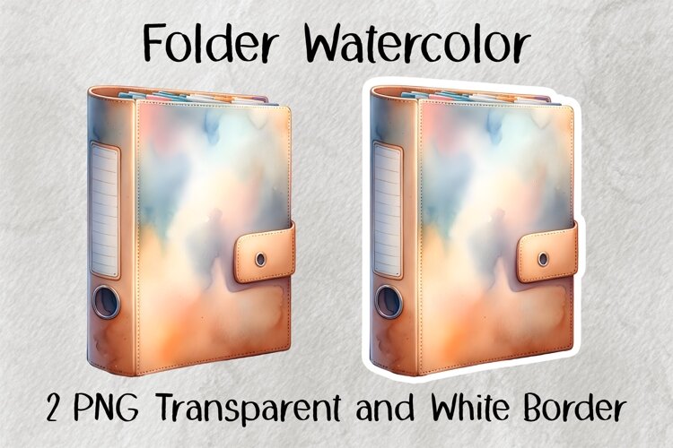 Folder Watercolor PNG example image 1