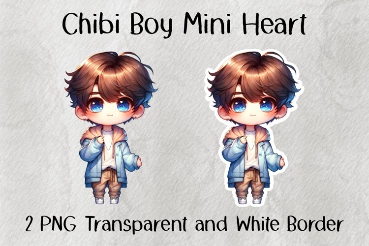 Chibi Boy Mini Heart PNG example image 1