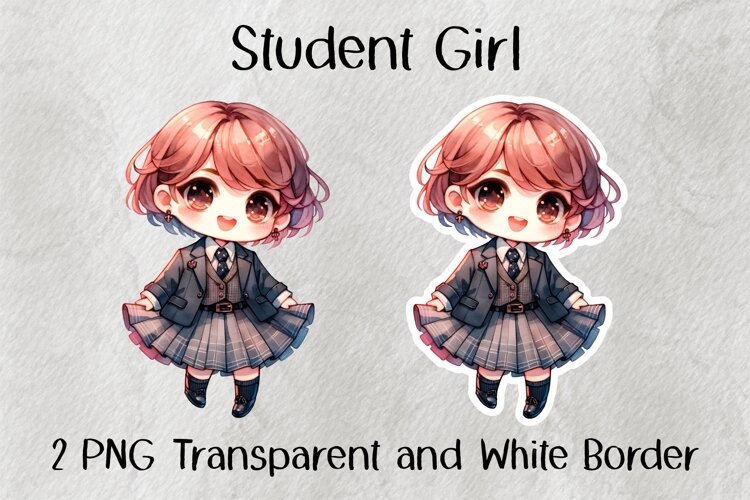 Student Girl PNG example image 1