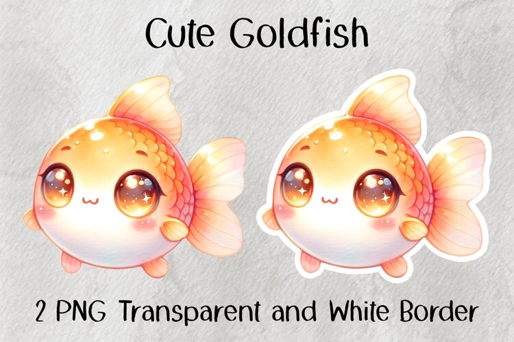 Cute Goldfish PNG example image 1
