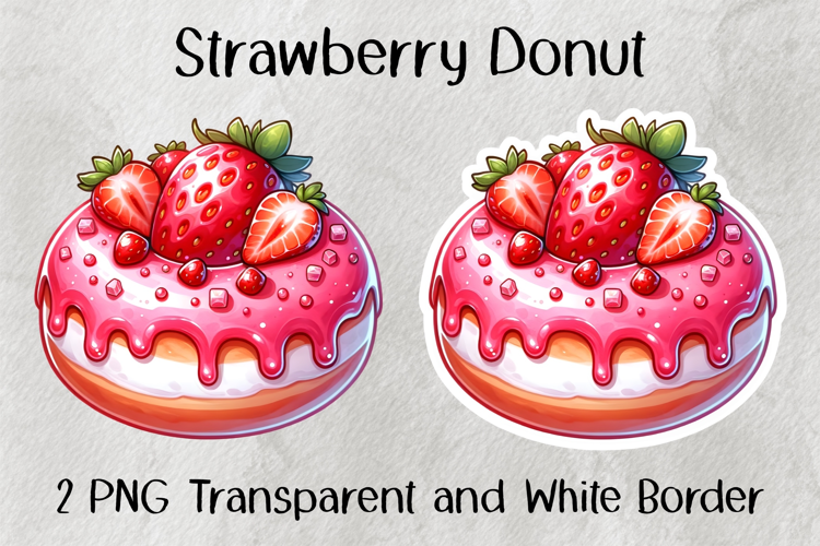 Strawberry Donut PNG