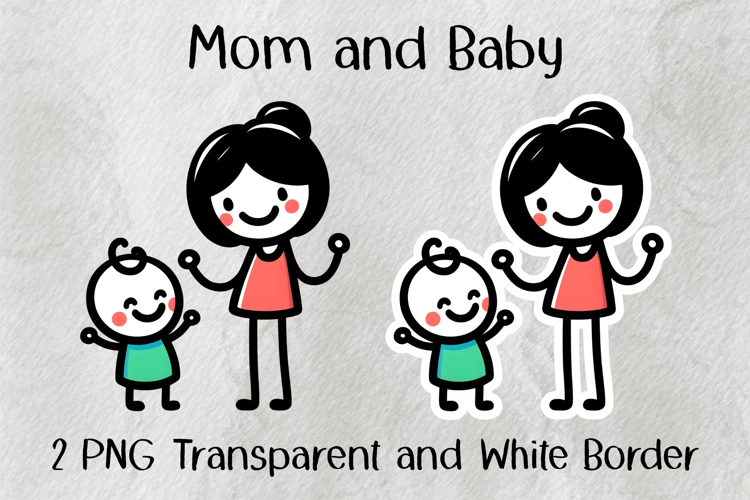 Mom and Baby PNG