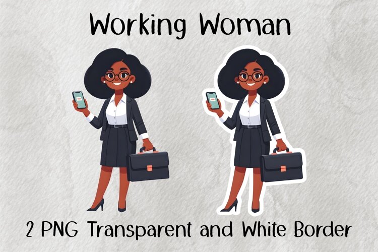 Working Woman PNG example image 1
