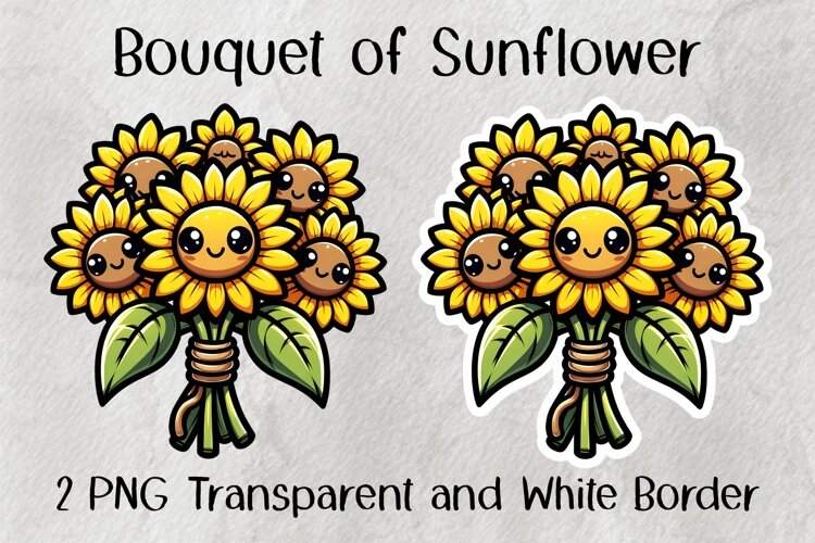Bouquet of Sunflower PNG example image 1