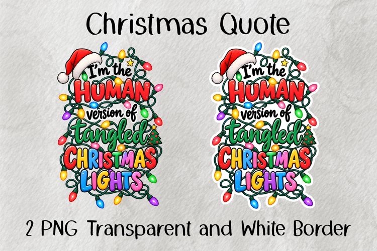 Human Version of Tangled Christmas Lights Sublimation PNG