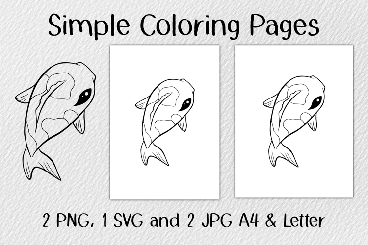 Cute Carp Coloring Pages JPG PNG SVG