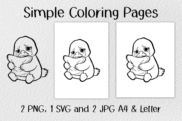 Sad Goose Coloring Pages JPG PNG SVG