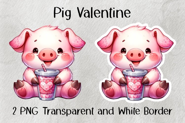 Pig Valentine PNG example image 1
