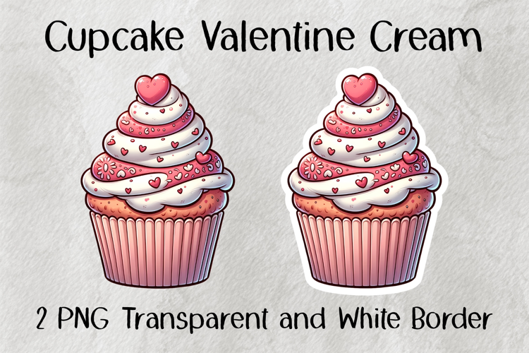 Cupcake Valentine Cream PNG