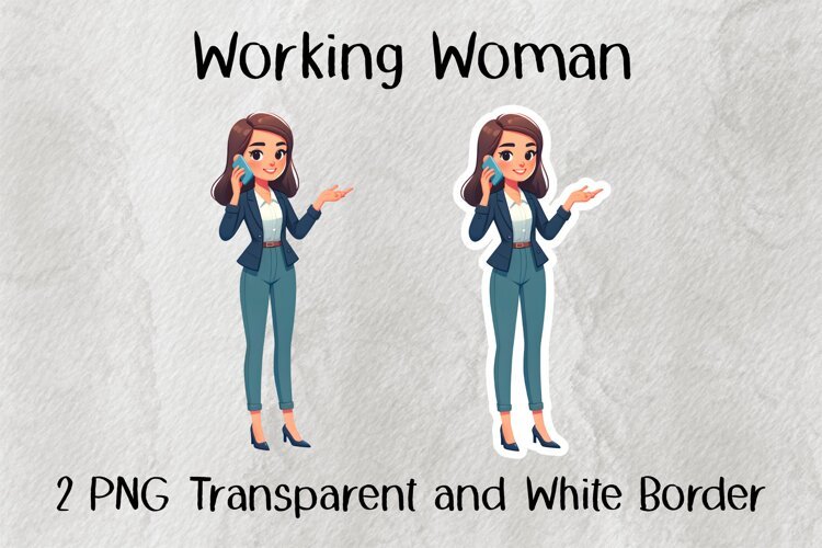 Working Woman PNG example image 1