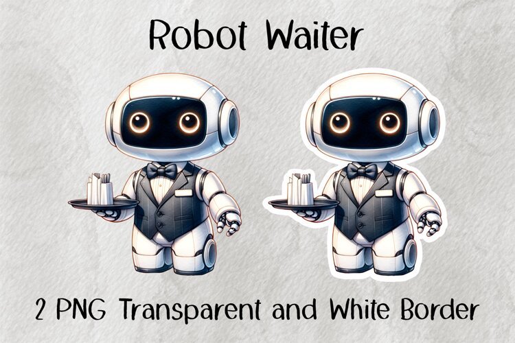 Robot Waiter PNG example image 1