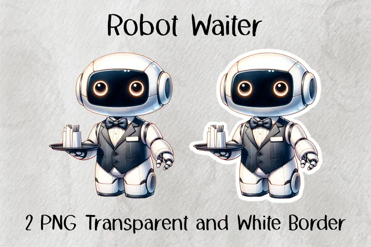 Robot Waiter PNG