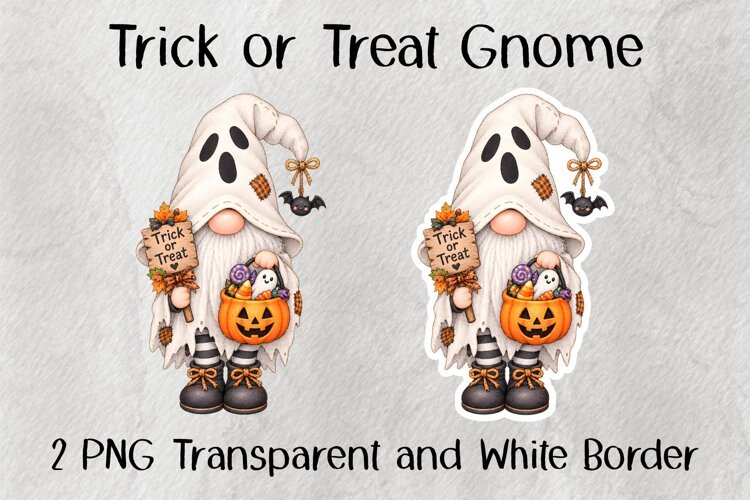 Trick or Treat Gnome PNG example image 1