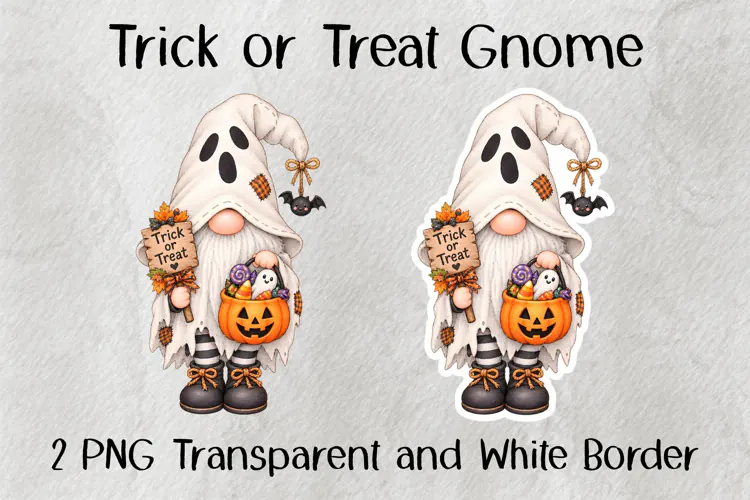 Trick or Treat Gnome PNG