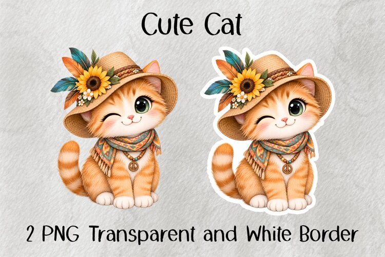 Cute Cat PNG example image 1