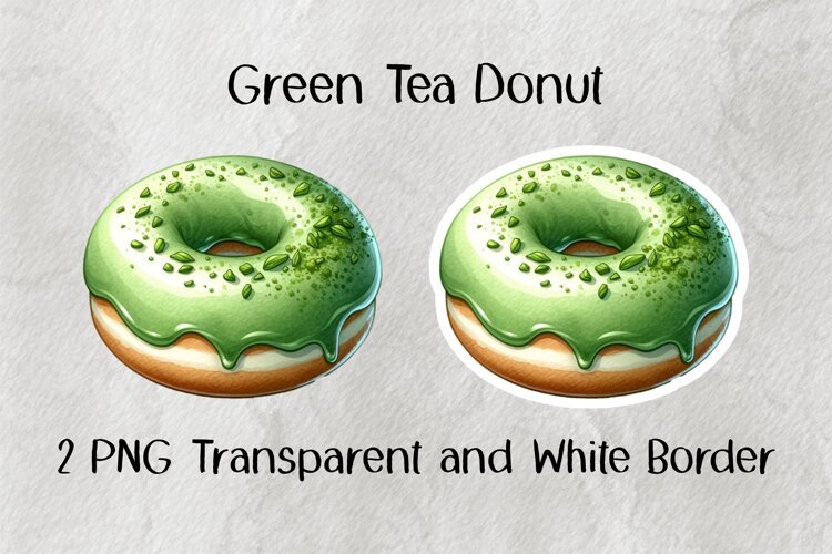 Green Tea Donut PNG example image 1