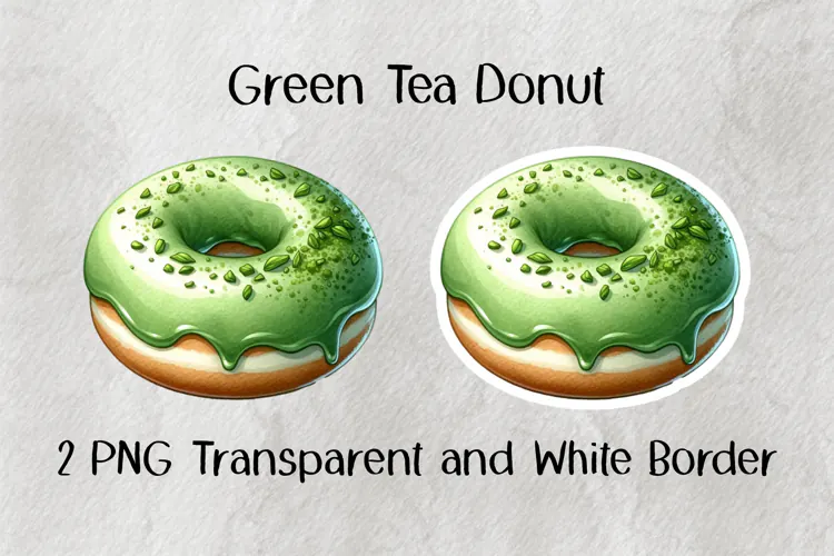 Green Tea Donut PNG