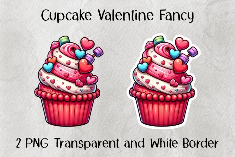 Cupcake Valentine Fancy PNG example image 1