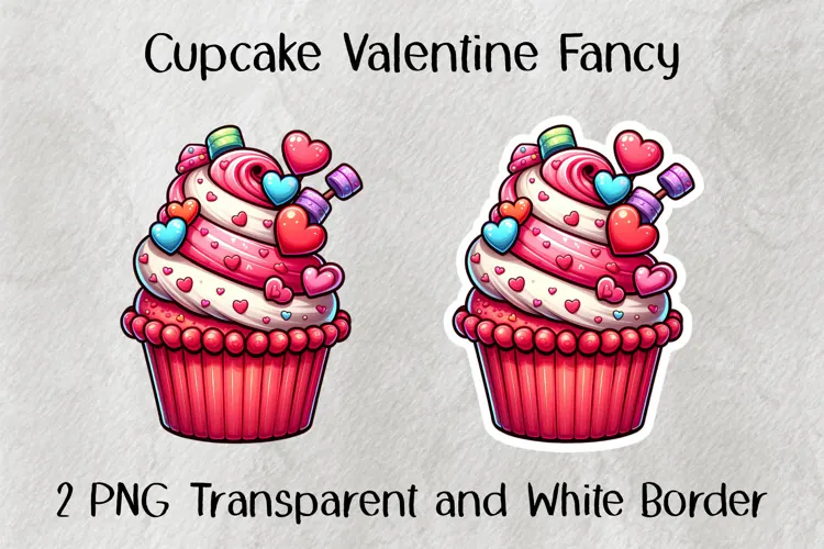 Cupcake Valentine Fancy PNG
