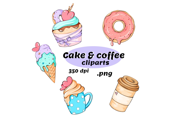 Cake stamps png, Coffee clipart, Bakery clipart, Donut png