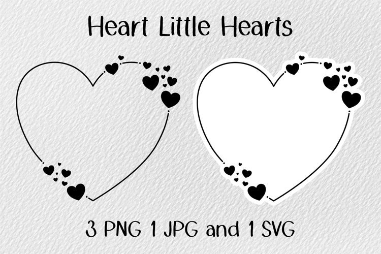Heart Little Hearts JPG PNG SVG example image 1
