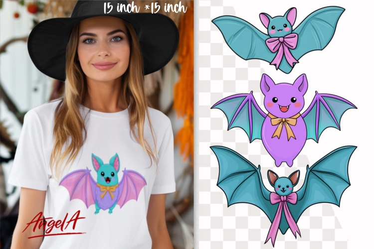Cute pastel halloween clipart, pastel bat clipart PNG
