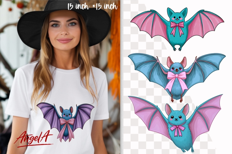 Cute pastel halloween clipart, bat clipart transparent PNG