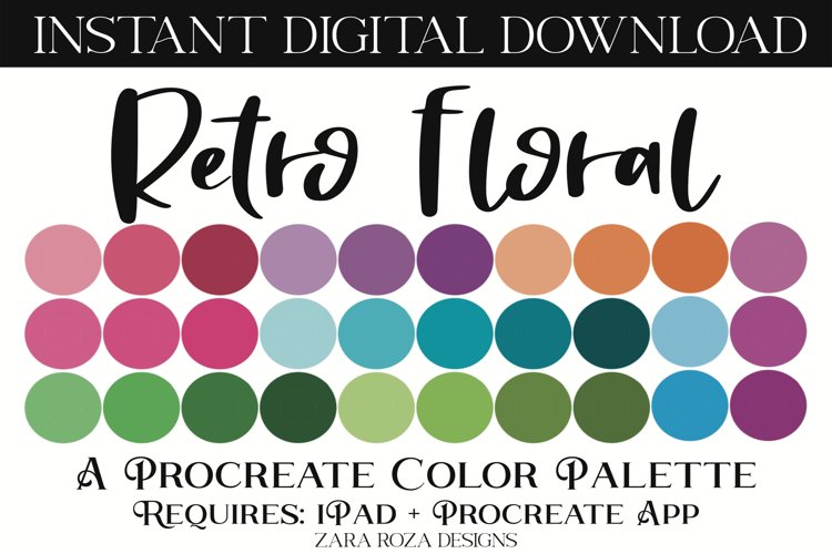 Retro Floral - Procreate Color Palette