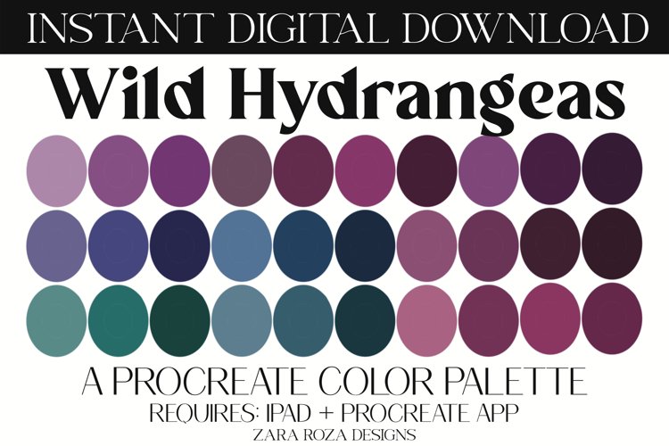 Wild Hydrangeas - Procreate Color Palette