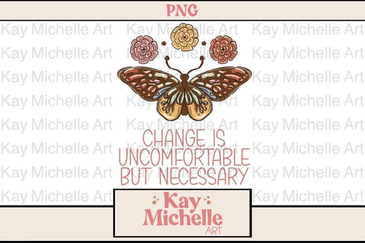 change, butterfly, floral, flowers - Sublimation PNG File