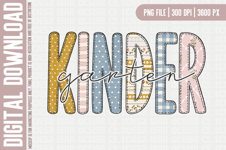 Cute Back to School PNG | Kindergarten Sublimation Design