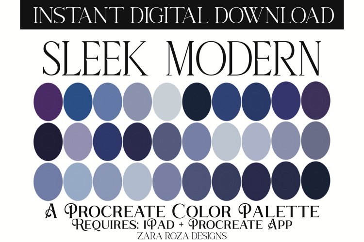 Sleek Modern Procreate - A Soft Calm Procreate Color Palette