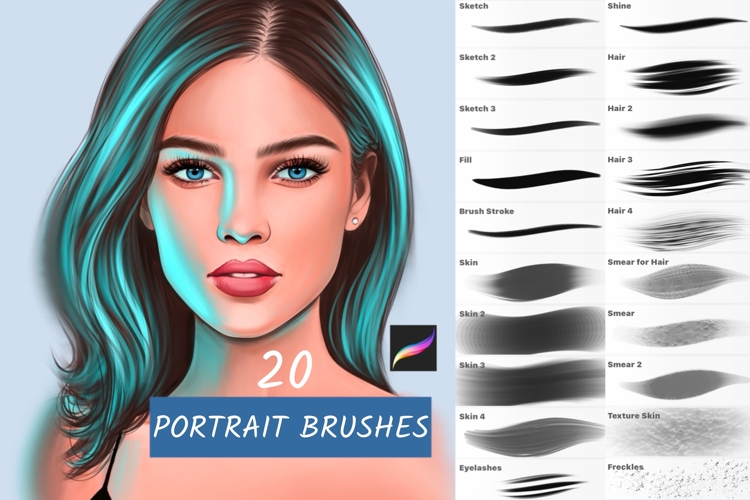 Procreate Portrait Brushes set   Procreate Brushes