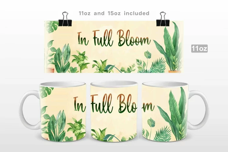 In Full Bloom Mug Wrap Sublimation