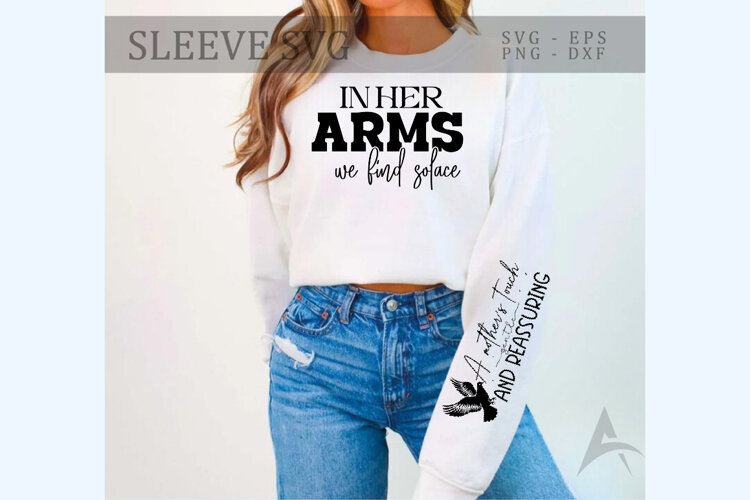 In her arms we find solace Sleeve SVG example image 1