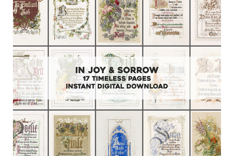 In Joy and Sorrow 17 Pages of Poems Blessings Morals Bundle