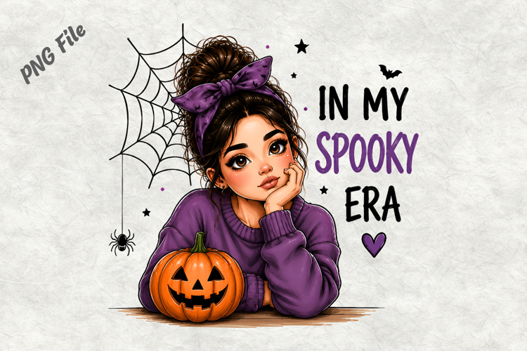 In My Spooky Era Halloween Girl PNG