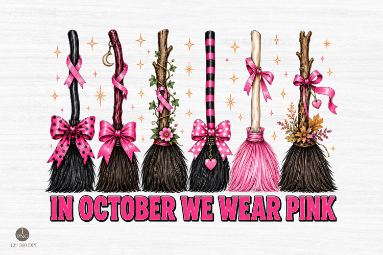 In October We Wear Pink PNG, Breast Cancer Awareness PNG