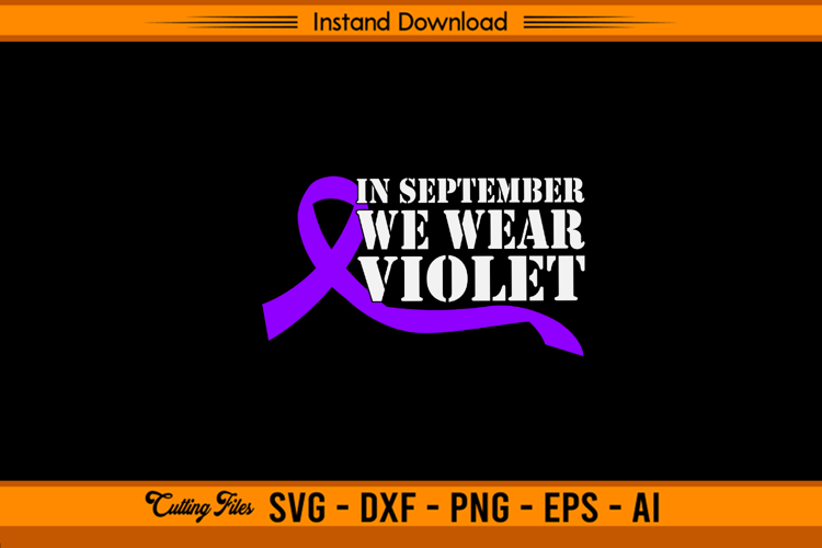 In September We Wear Violet Hodgkin’s Lymphoma SVG