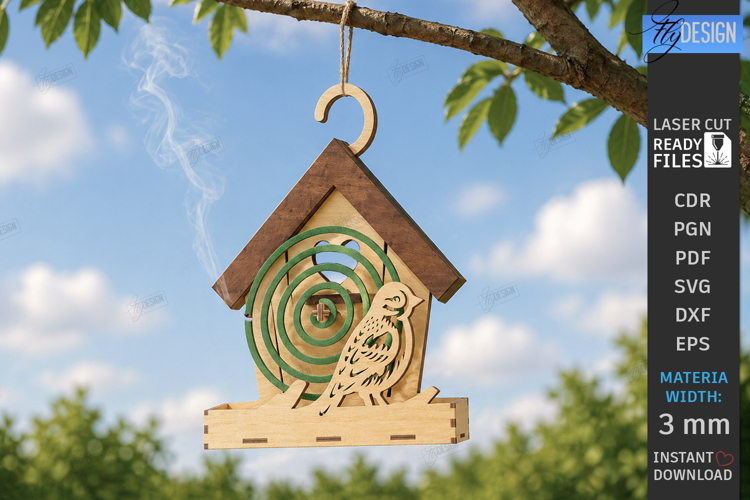 Mosquito Coil Holder Laser Cut | Incense Coil Stand | Patio