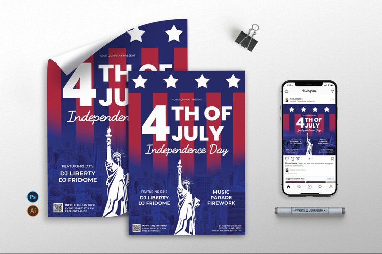 Independence Day vol.2 - Flyer, Poster, Instagram RB