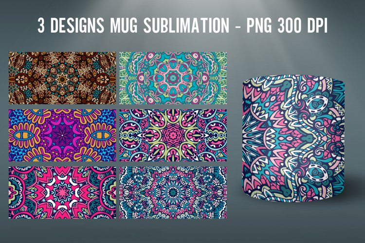 Abstract Boho Mug Wrap Sublimation Designs|Mug Wrap