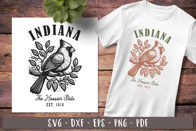 Indiana svg | Vintage United states design
