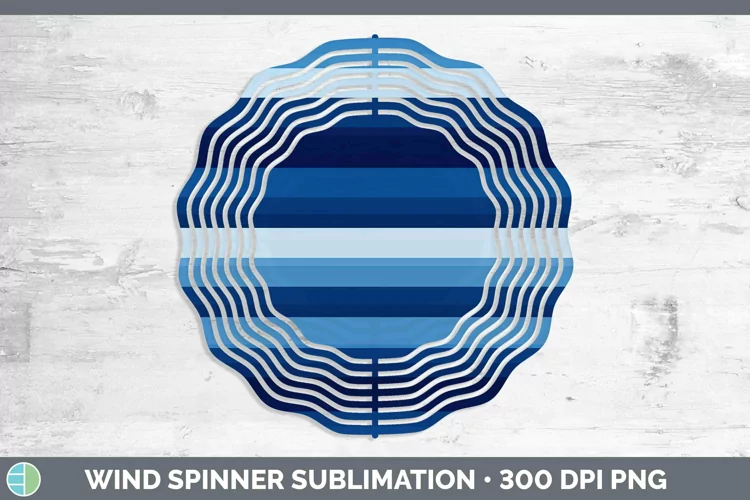 Indigo Wind Spinner | Sublimation Spinner Designs