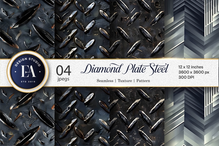 Industrial Diamond Plate Steel Digital Paper
